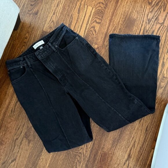 Black Denim Flare Jeans - Picture 1 of 2